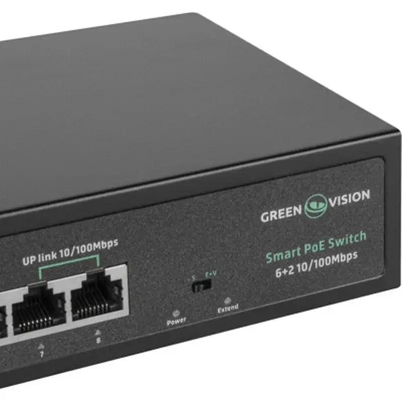 Комутатор мережевий Greenvision GV-015-D-06+2P - фото 5