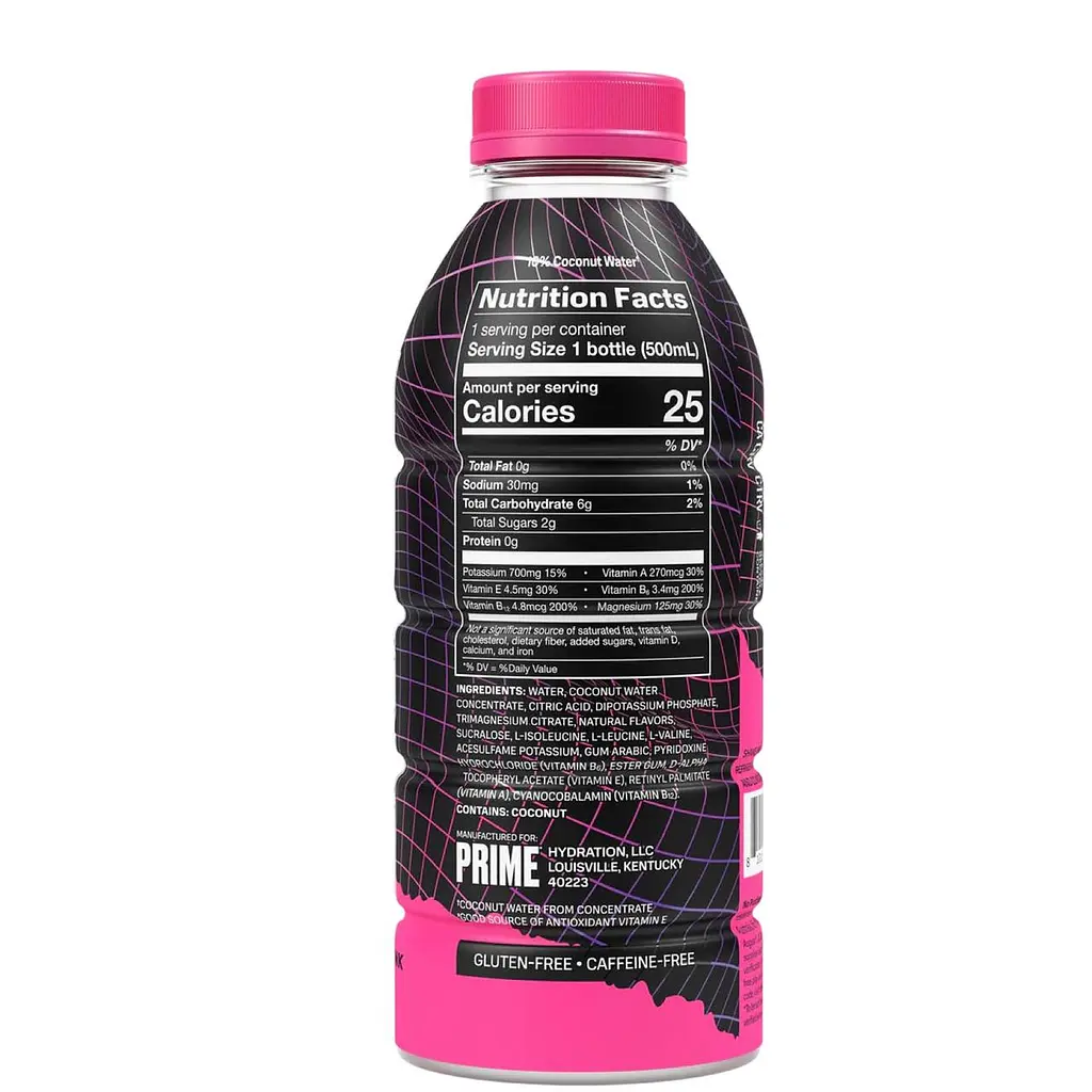 Напій Prime Hydration Pink X Hydration Drink Limited Edition фіолетовий 500 мл - фото 4