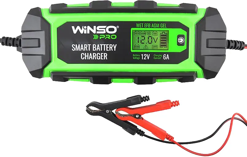 Зарядний пристрій АКБ Winso PRO LCD 6A 12V 4-150Ah - фото 2