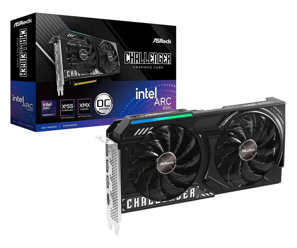 Видеокарта ASRock Intel Arc B580 Challenger 12GB OC (B580 CL 12GO) - фото 6