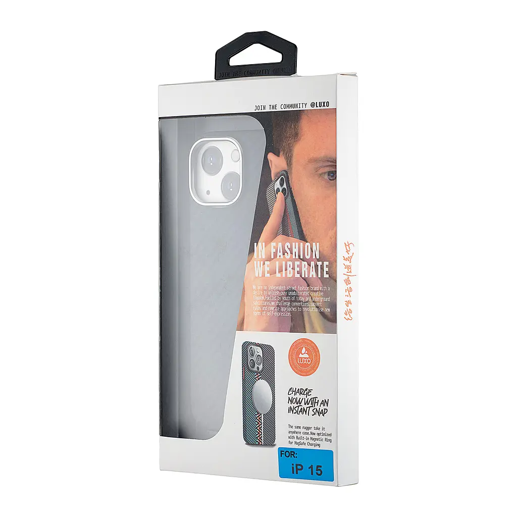 Чохол Luxo Free Air CarBon with MagSafe iPhone 15 Black - фото 2
