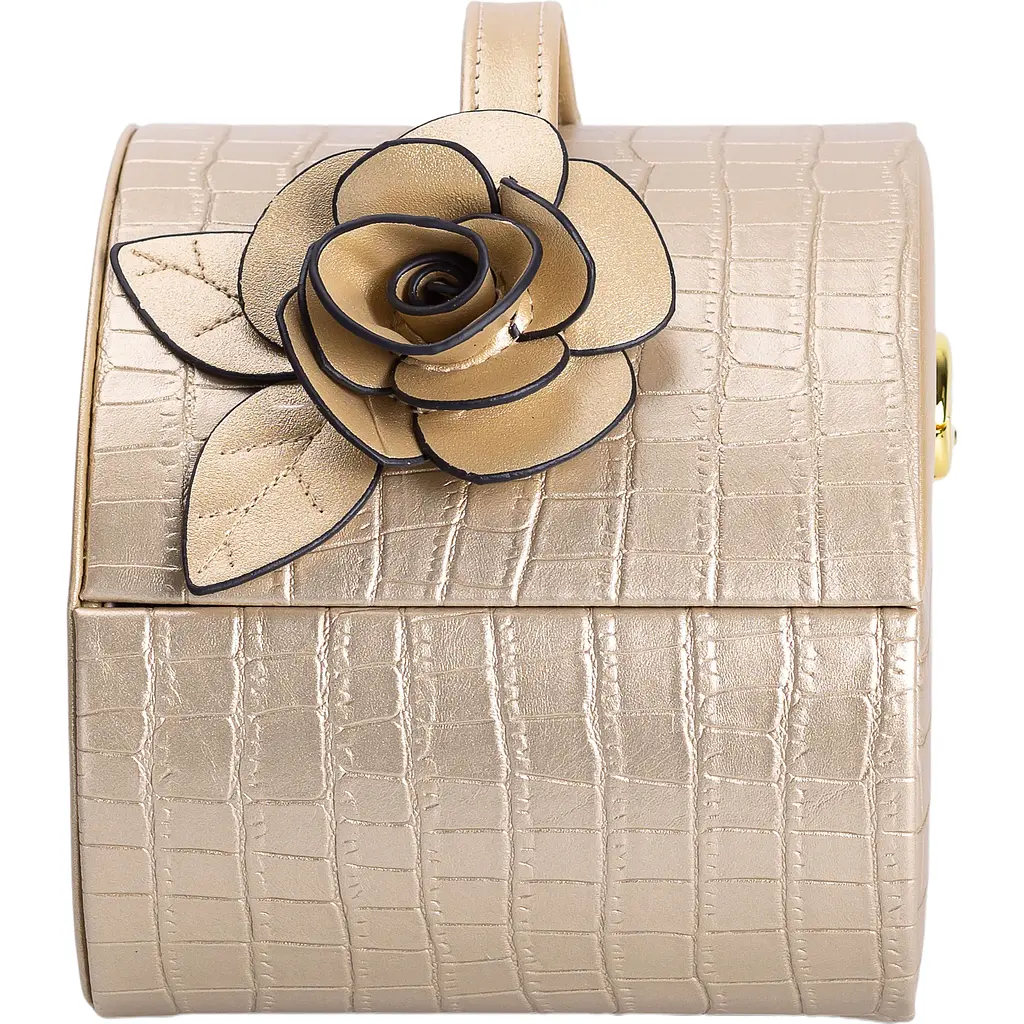 Кейс-органайзер Yiwu для прикрас із защіпкою 24x17x18 см золотистий HP-5-21GOLD - фото 3