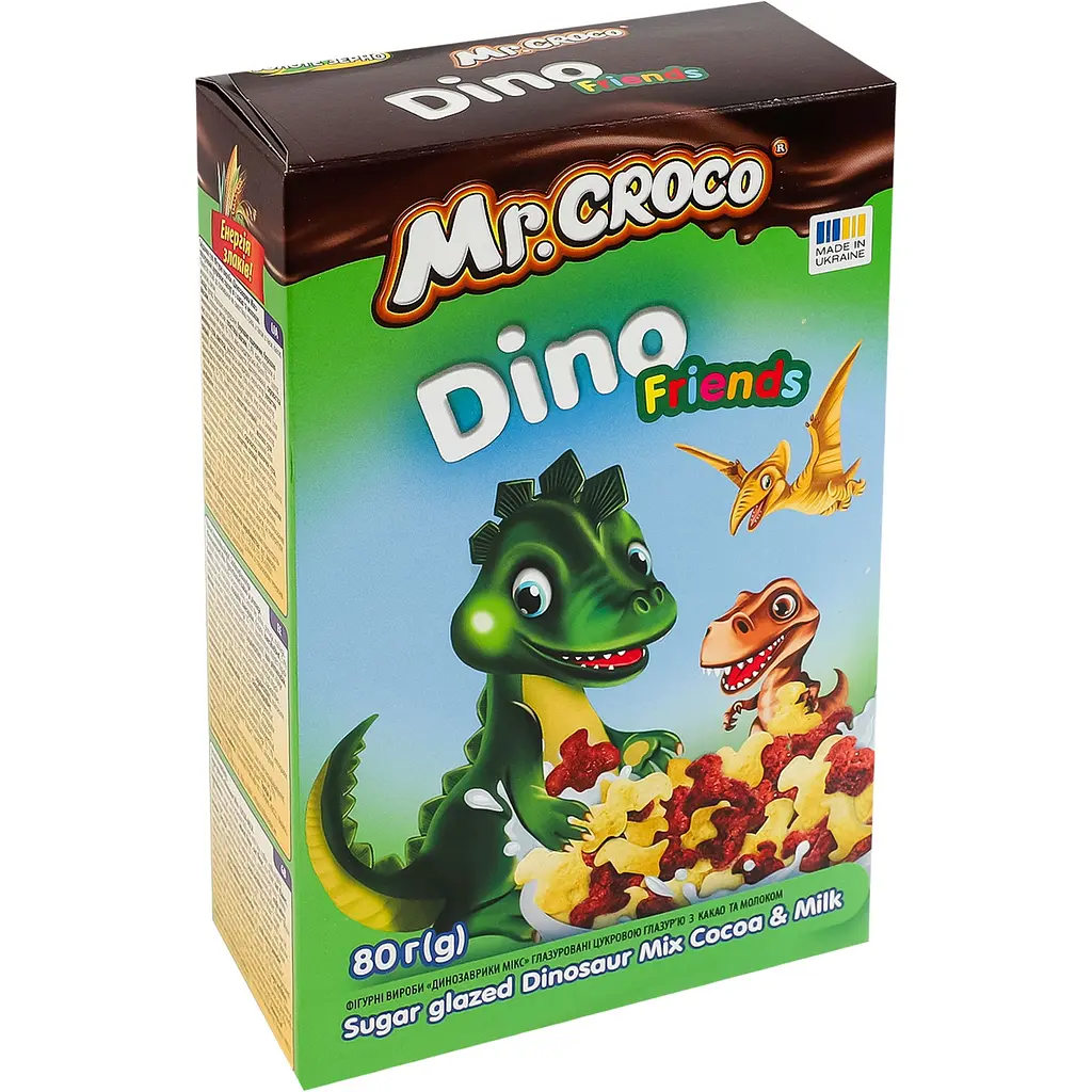 Уцінка. Готовий сніданок Mr. Croco Динозаврики Мікс з какао та молоком 80 г - фото 4