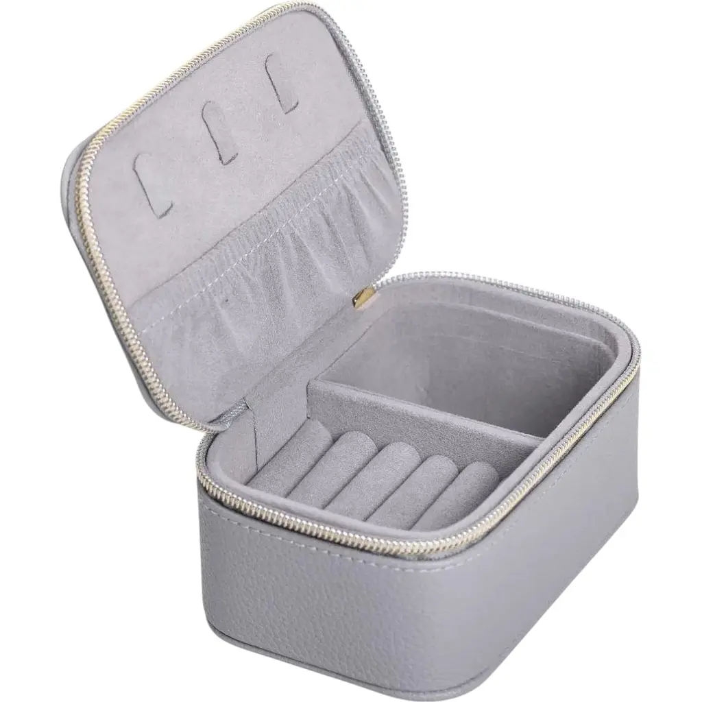 Скринька для прикрас Yiwu на блискавці 13x9x6 см сіра HP-5-26G - фото 2