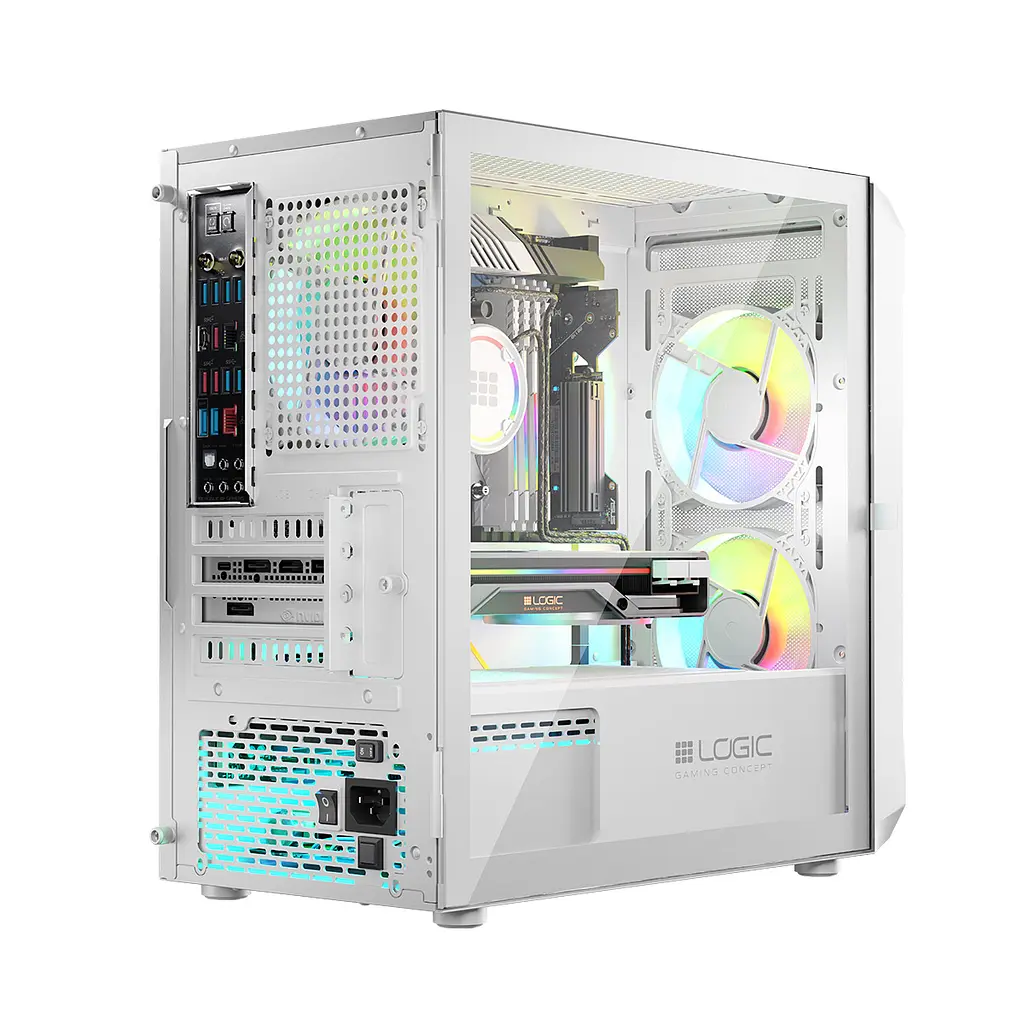Корпус LogicConcept Portos ARGB Mini White без БЖ (AM-PORTOS-20-0000000-0002) - фото 8
