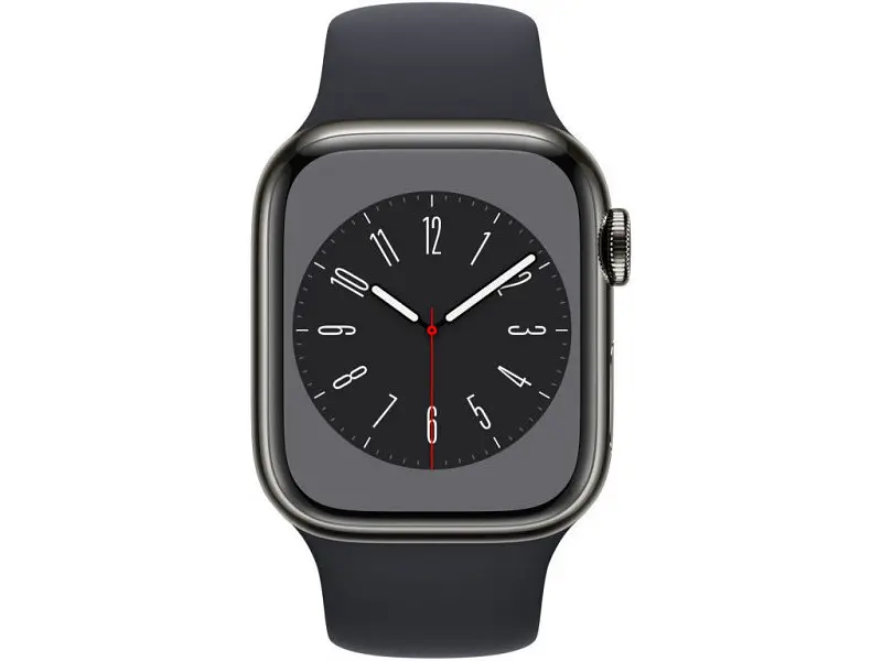 Смарт-годинник Apple Watch Series 8 GPS + Cellular 45mm Graphite S. Steel Case w. Midnight S. Band (MNKU3) - фото 2