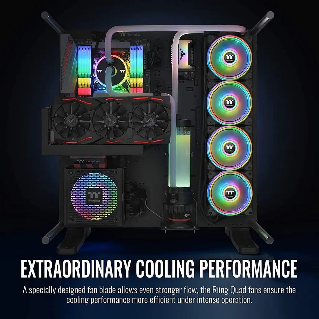 Вентилятор Thermaltake Riing Quad 14 RGB Radiator Fan TT Premium Edition (CL-F089-PL14SW-C) - фото 4