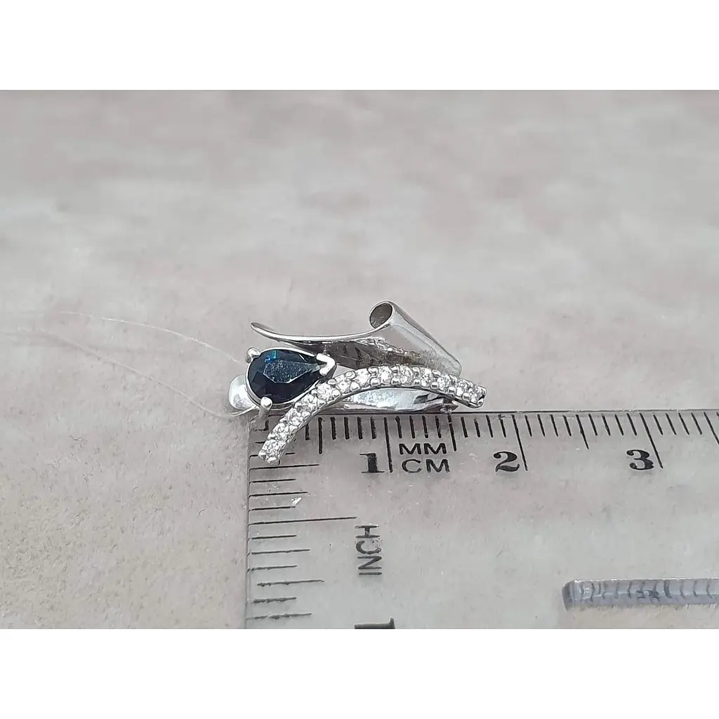 Золоті сережки Ювелір Сервіс з діамантами і сапфірами. 37646090 - фото 5