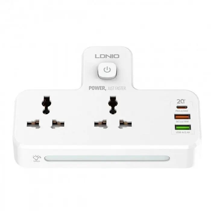 Сетевой удлинитель фильтр на 2 розетки с защитными шторками 2 USB 3A + Type C - фото 4
