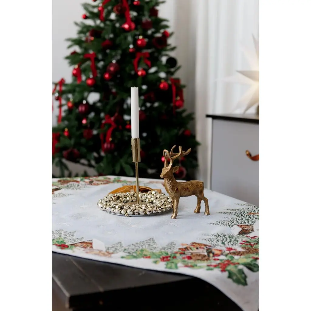 Скатертина-наперон гобеленова Прованс Squirrel з люрексом 100 x 90 см (41811) - фото 3