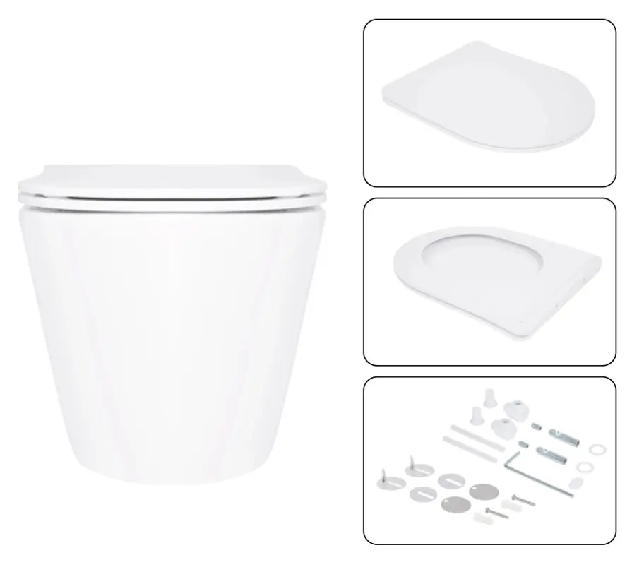 Набір Q-tap Nest 4 в 1 підвісний унітаз Swan Ultra Quiet 520x360x320 + комплект інсталяції QT16335180W48203 - фото 6