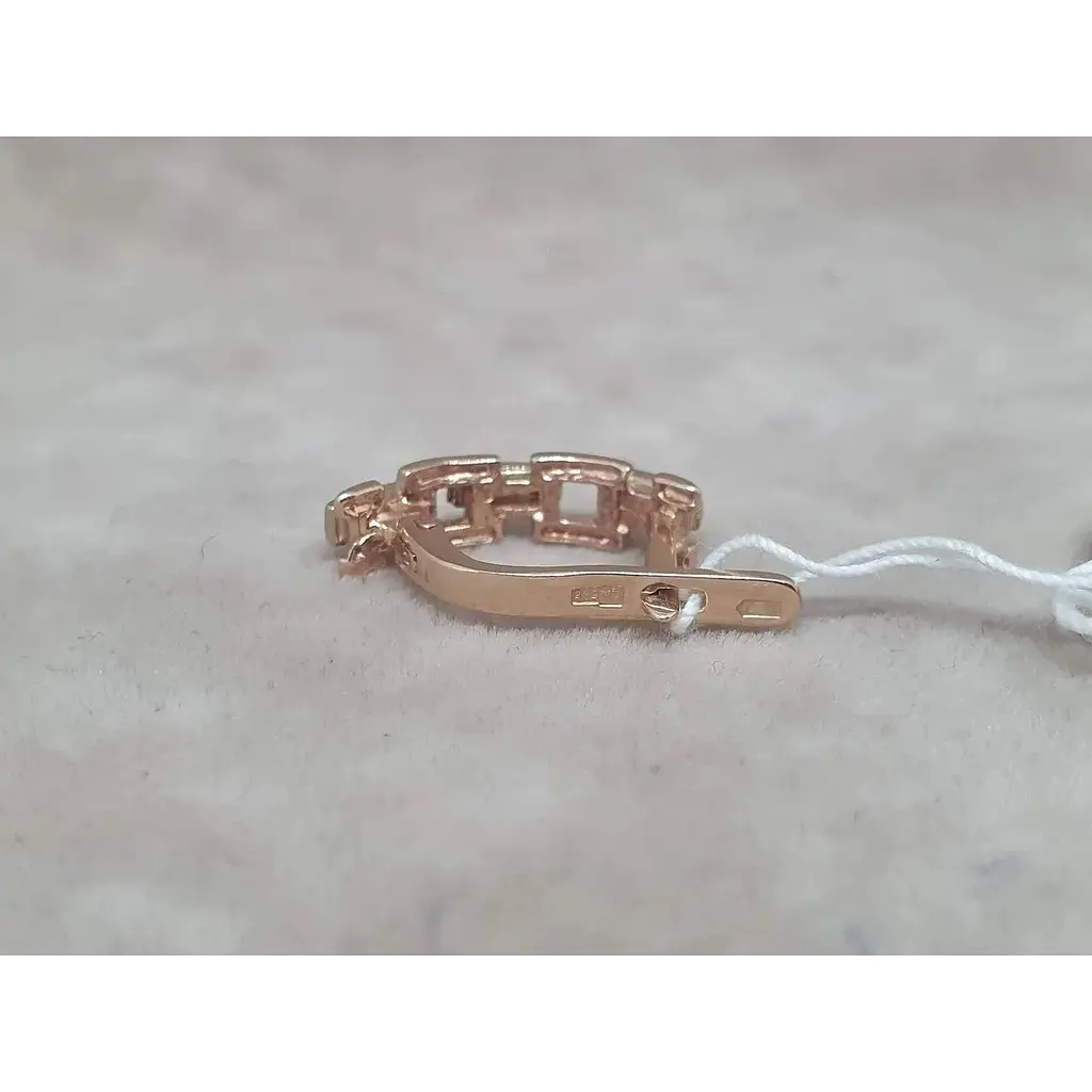 Золотые серьги Гаразд с фианитами. 3532488 - фото 5