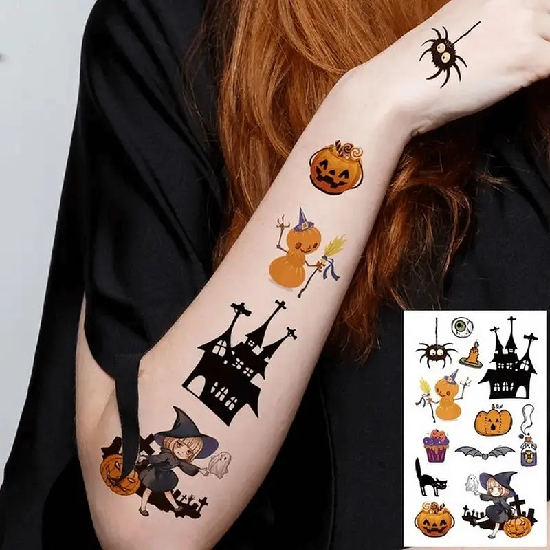 Набір дитячих тимчасових тату "Хелловін" kids-tatto-halloween-set-30 - фото 4