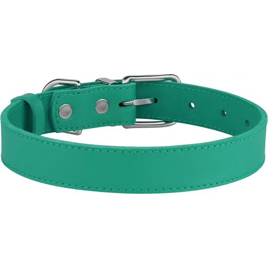 Нашийник для собак BronzeDog Barksi Classic шкіряний XL 43-56х23 см ментоловий - фото 2