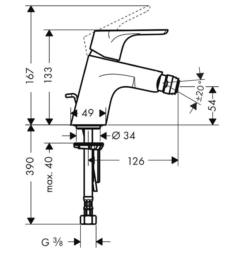 Смеситель для биде Hansgrohe Focus E2 31920000 Хром - фото 2