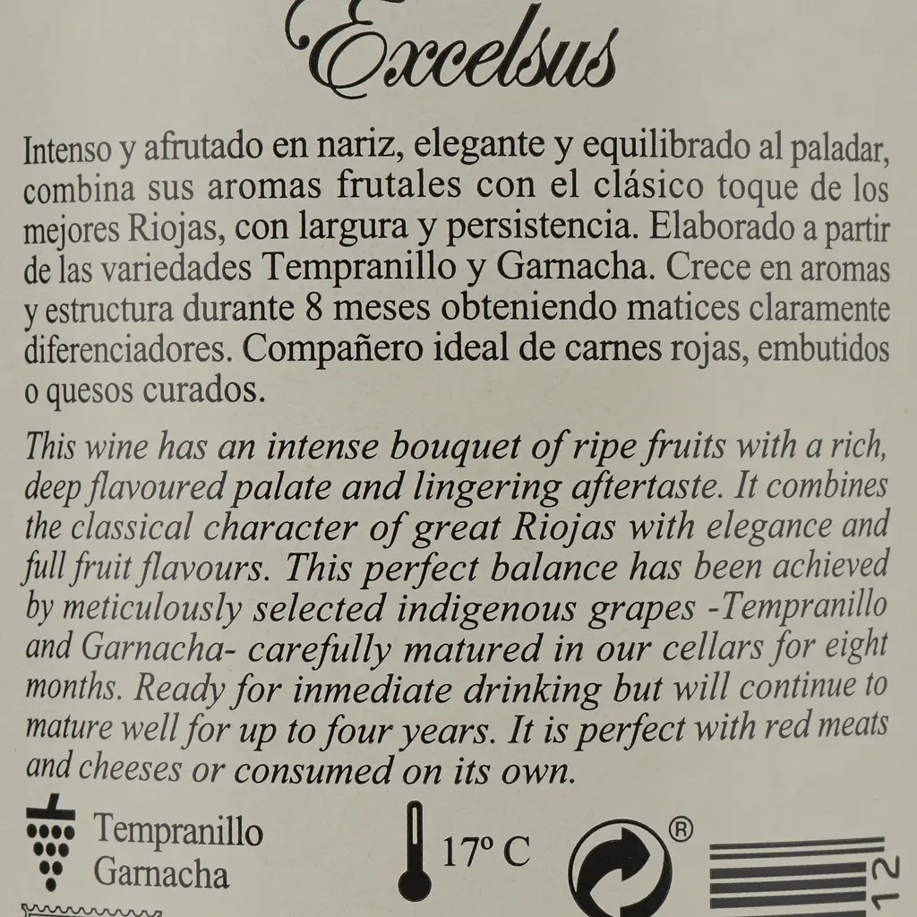 Вино Vina Herminia Exelsus Rioja Joven, красное, сухое, 14%, 0,75 л (8000015426276) - фото 4