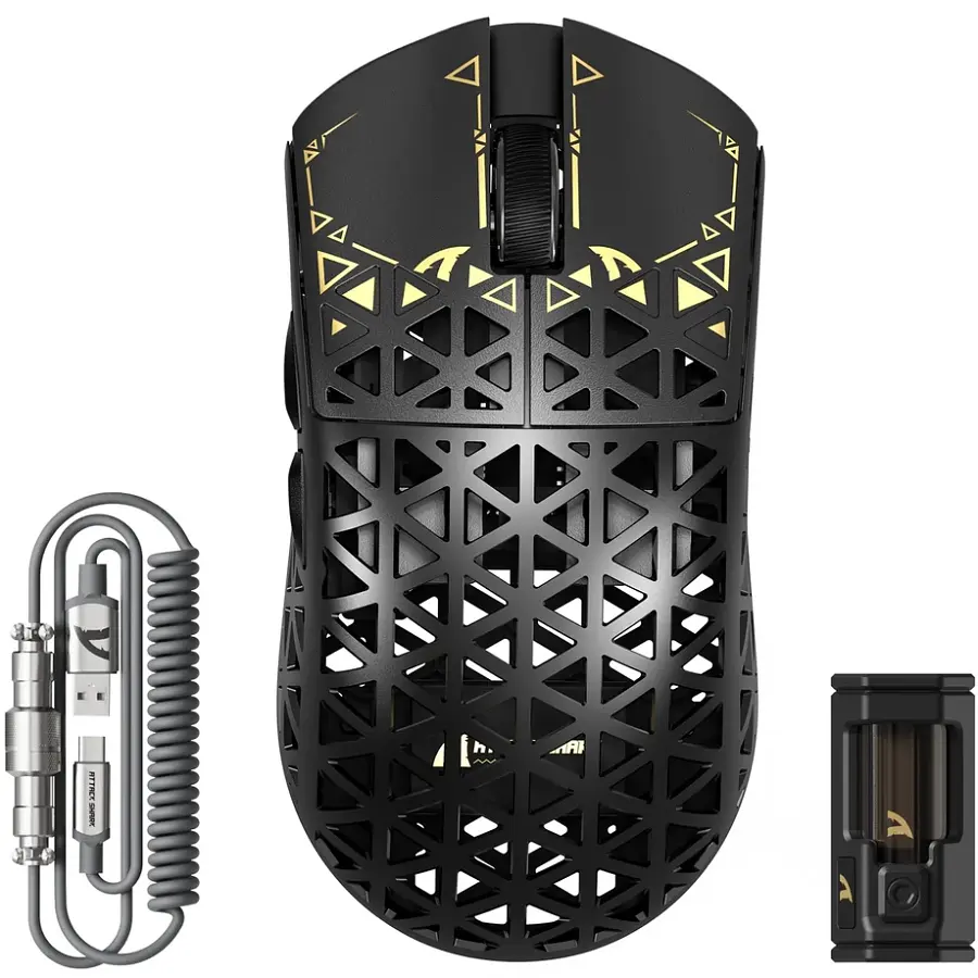 Мишка Attack Shark R5 Ultra, Wireless, PAW3950MAX сенсор, 42000dpi., 6кн., Black - фото 2