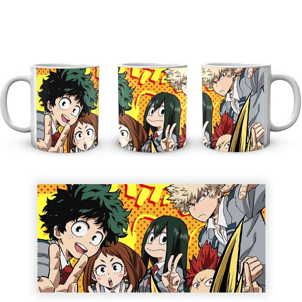 Кружка GeekLand Моя геройская академия My Hero Academia Деку, Урараку, Бакуго, Асуи и Киришима MHA 02.519 330 мл белая - фото 3