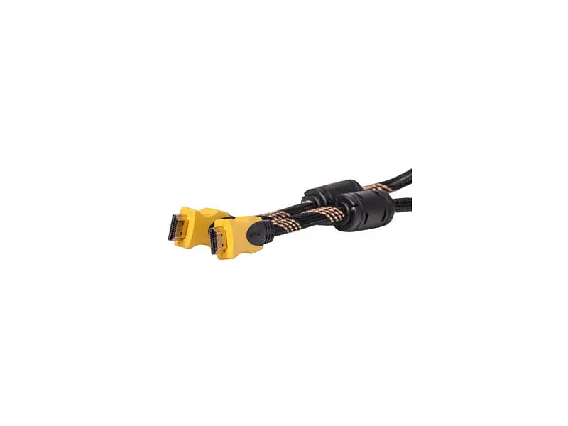 Кабель PowerPlant HDMI-HDMI v1.3, 5м, Nylon, Double ferrites (KD00AS1197)