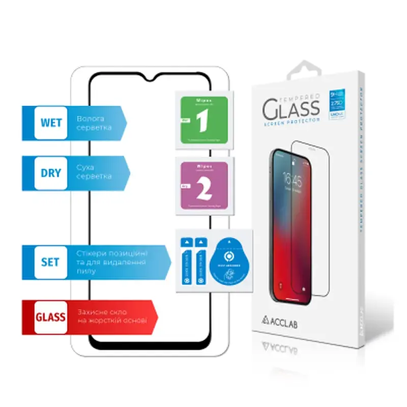 Скло захисне ACCLAB Full Glue Tecno Spark 9 Pro Black (1283126547300) - фото 7
