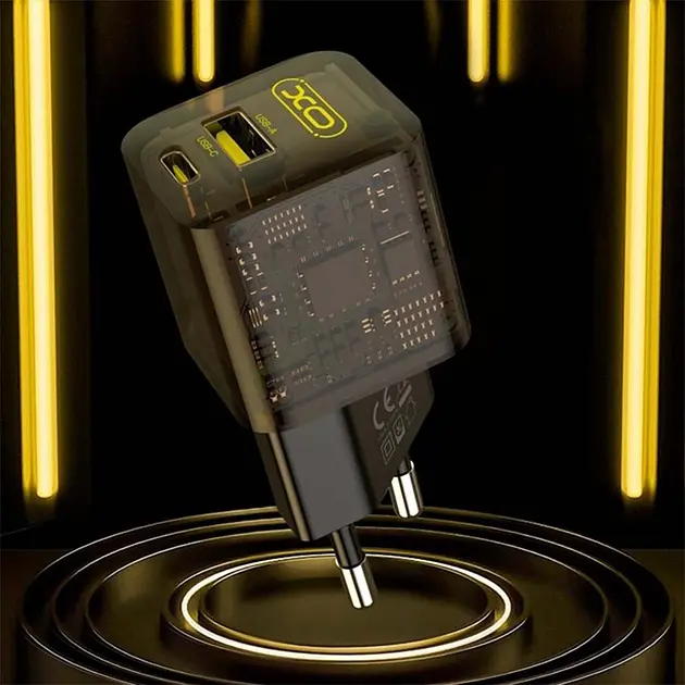 Зарядний пристрій мережевий XO CE05 Type-C PD 30 W / QC 18 W чорний - фото 3