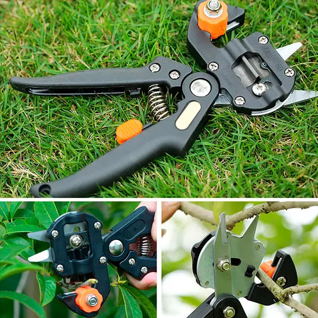 Секатор професійний для щеплень 210x10мм UKC Professional Grafting Tool - фото 14