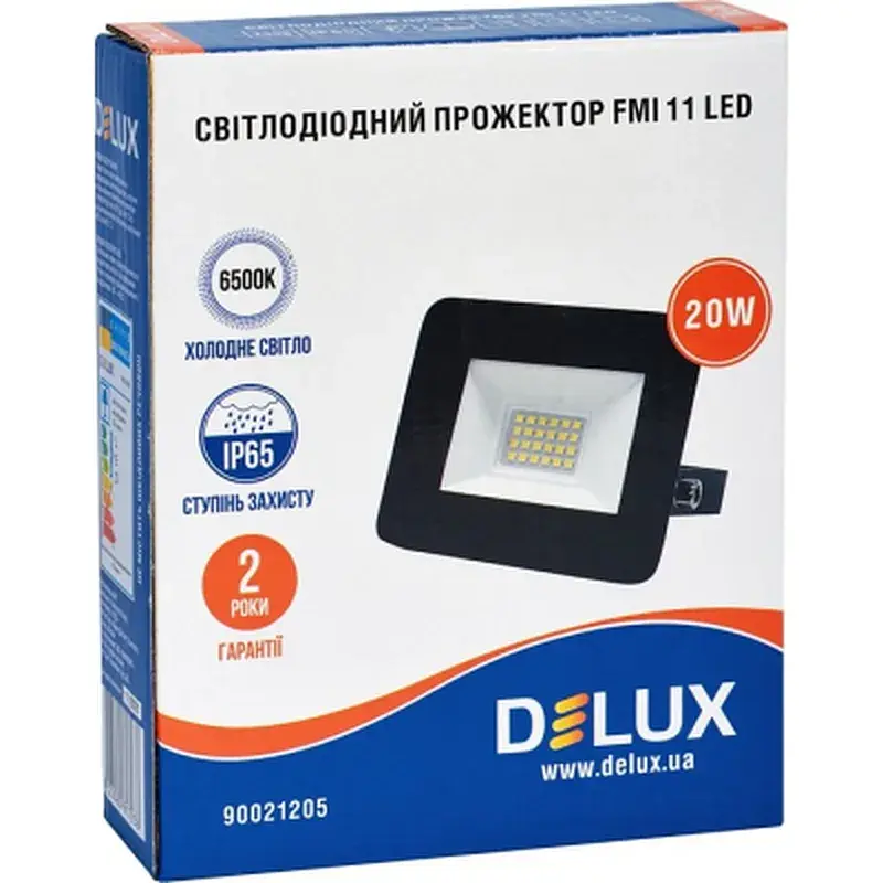 Прожектор Delux FMI 11 LED 20 Вт 6500K IP65 (90021205) - фото 2
