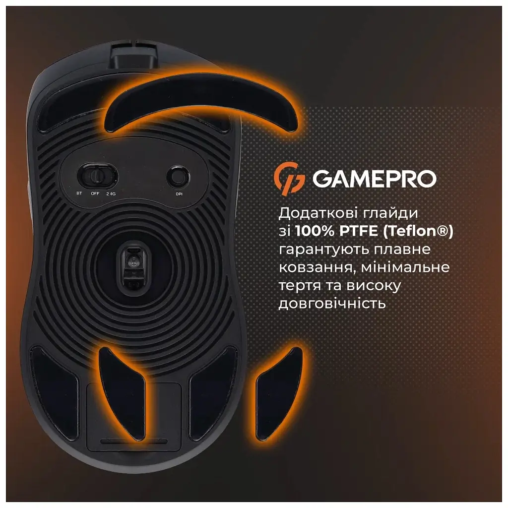 Мишка GamePro Genesis Ranker Wireless/Bluetooth/USB Black (GM012B) - фото 7