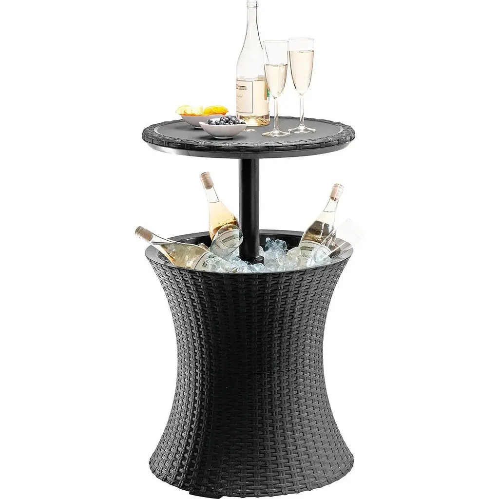 Стол-бар пластиковый Keter Cool Bar Rattan серый - фото 3