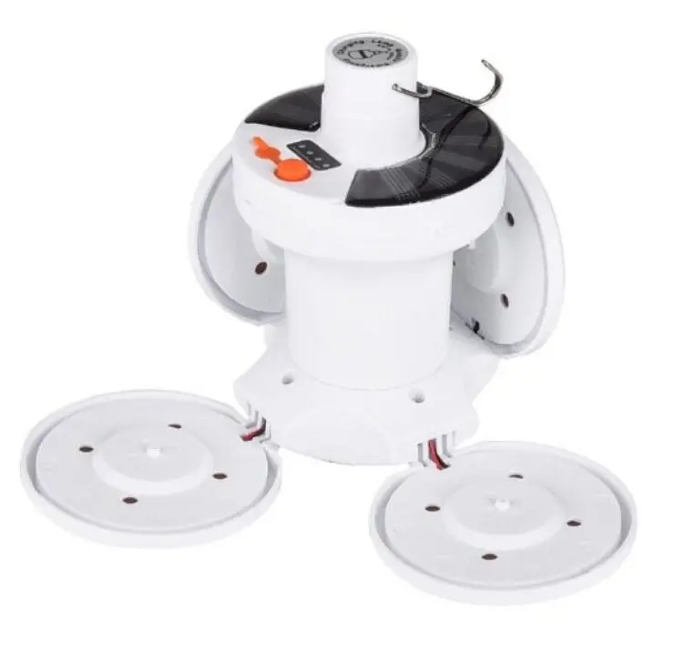 Акумуляторна кемпінгова LED-лампа з сонячною панелью Bailong 100W BL-2029 USB - фото 6