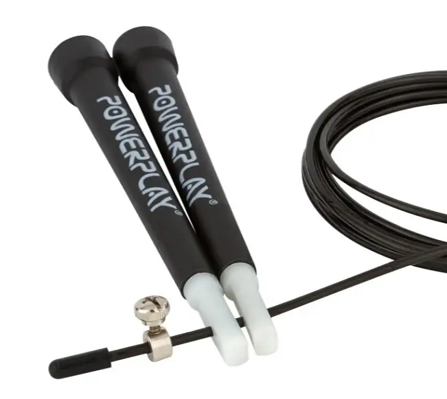 Скакалка швидкісна PowerPlay 4202 Ultra Speed Rope Чорна 2,9 м (PP_4202_Black) - фото 4