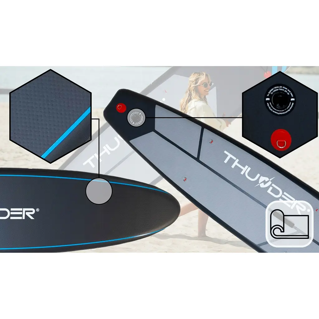 Надувна SUP дошка THUNDER Steel 365 см із веслом Blue - фото 6