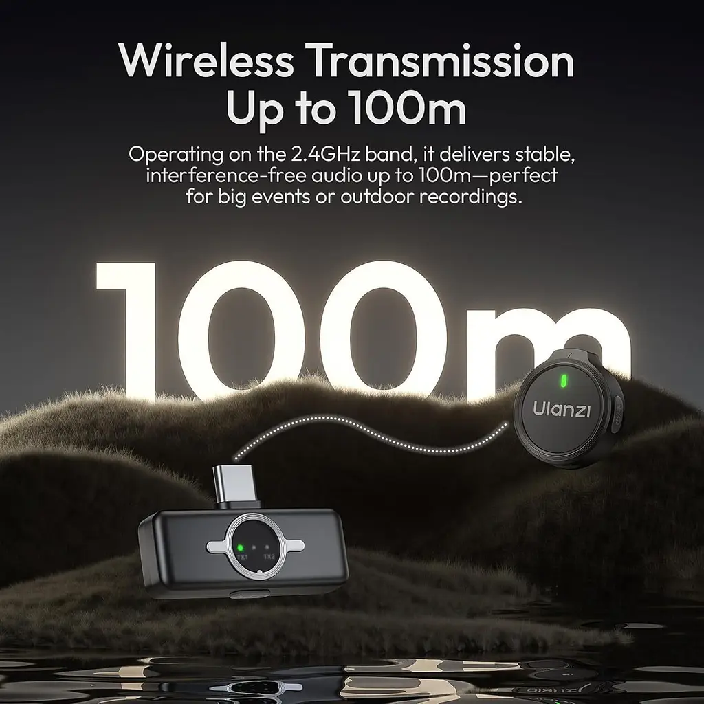 Мікрофонна радіосистема Ulanzi A21 USB-C Black (A053) [162029] - фото 12