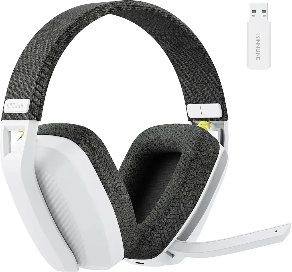 Игровые беспроводные наушники BINNUNE BW06 / Три режима подключения / Grey - фото 2