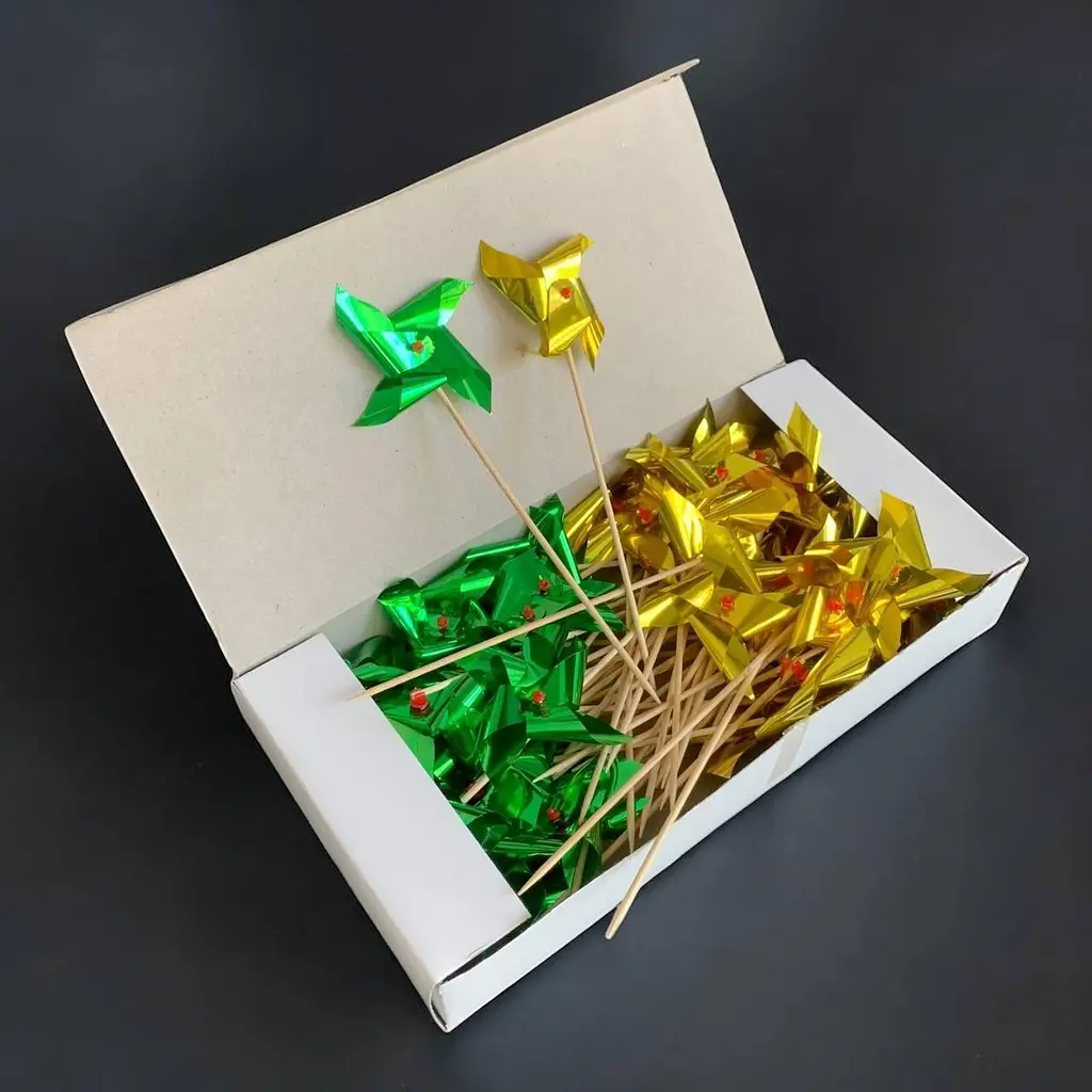 Коктейльні шпажки, Млинок, 15 см, 50 шт., дерево, для канапе, закусок, фруктів, десертів - фото 2