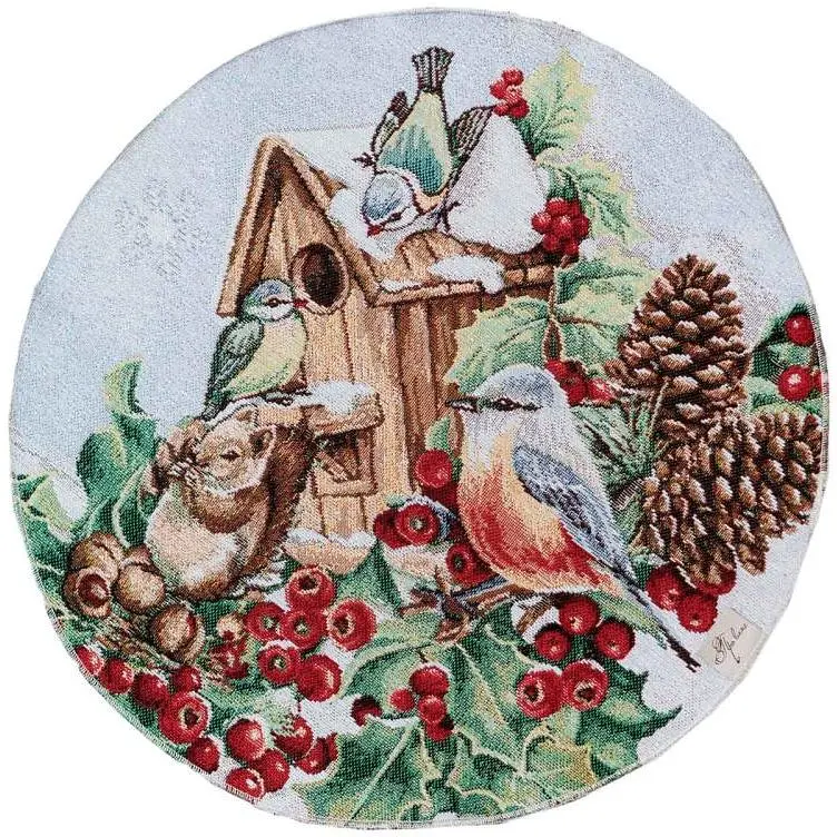 Серветка гобеленова Прованс Squirrel з люрексом 35 см (41747) - фото 4