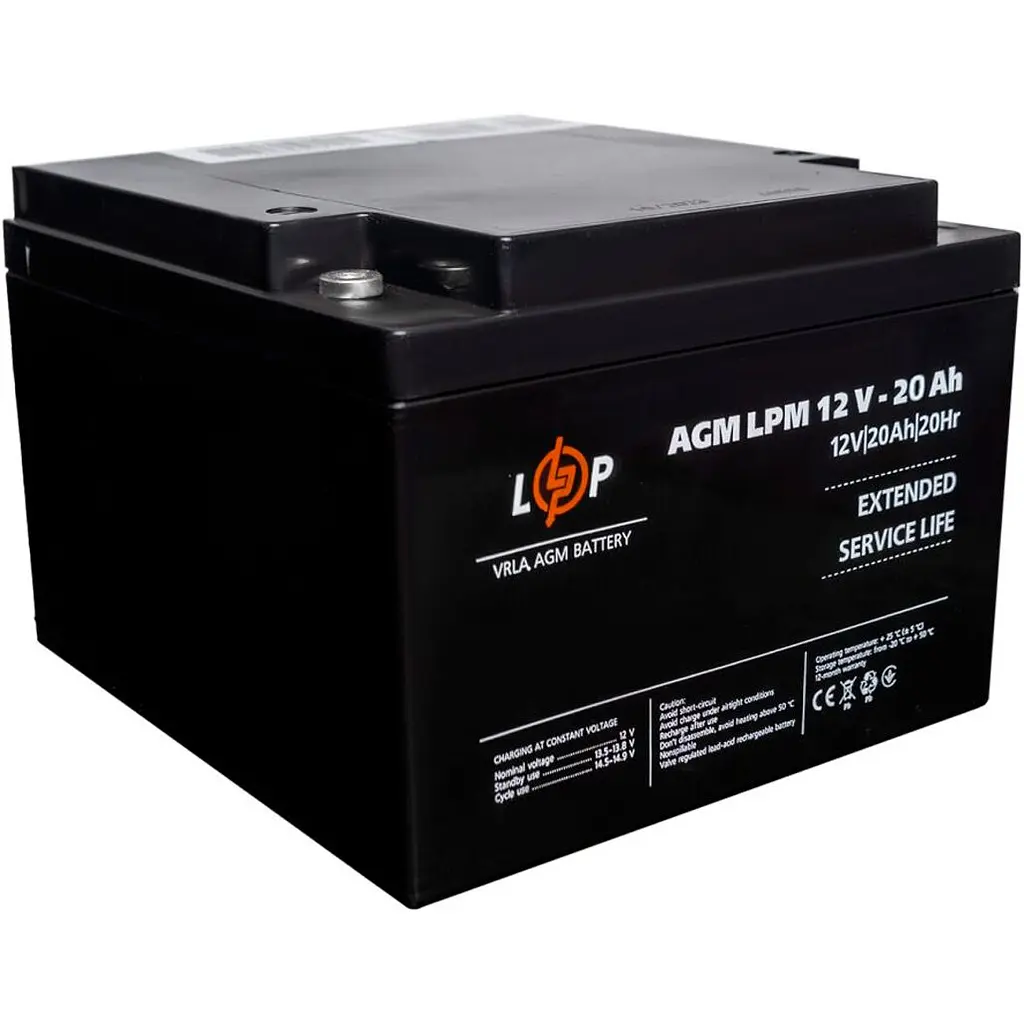 Акумулятор LogicPower AGM 12V20Ah/240Wh [22882] [109166] - фото 4