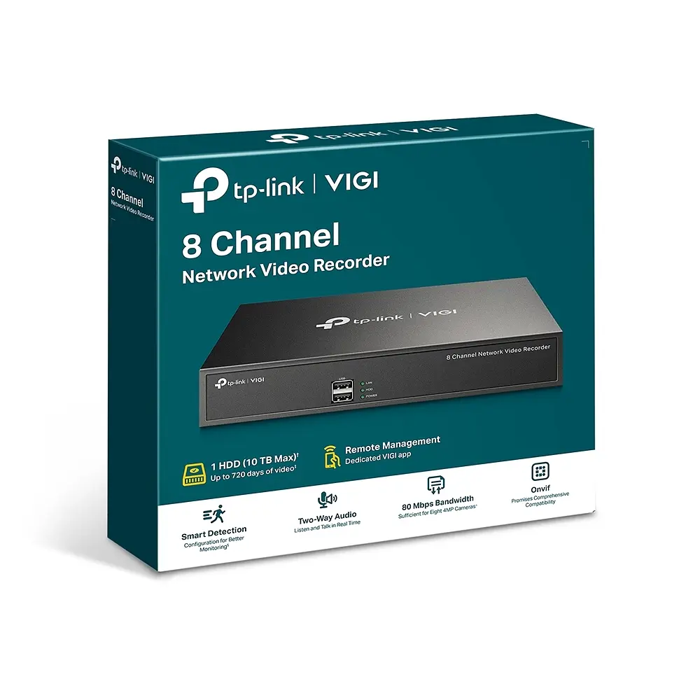 IP-Відеорегістратор TP-Link VIGI NVR1008H 8 каналів, 2xUSB, H265+, 1xHDD, до 10 ТБ - фото 7