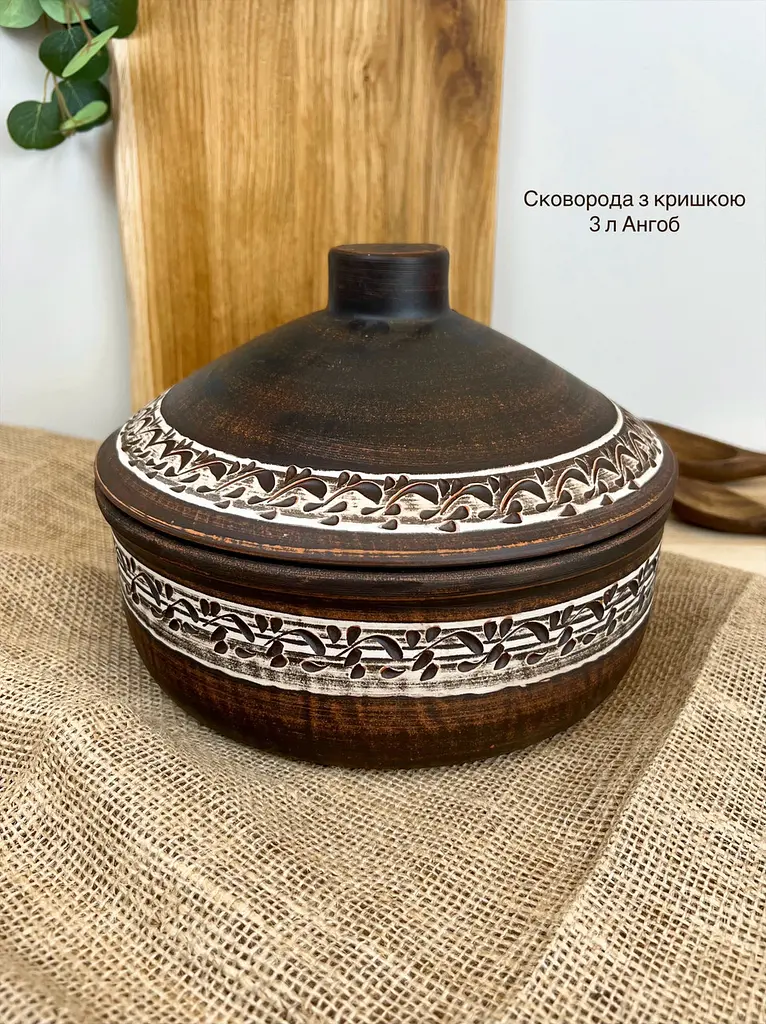 Столовий сервіз керамічного (глиняного) посуду на 6 осіб Ангоб - фото 9