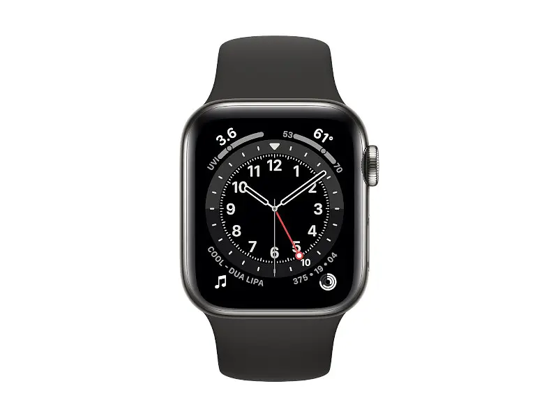 Смарт-годинник Apple Watch Series 6 GPS + Cellular 40mm Graphite Stainless Steel Case w. Black Sport B. (M02Y3) - фото 2