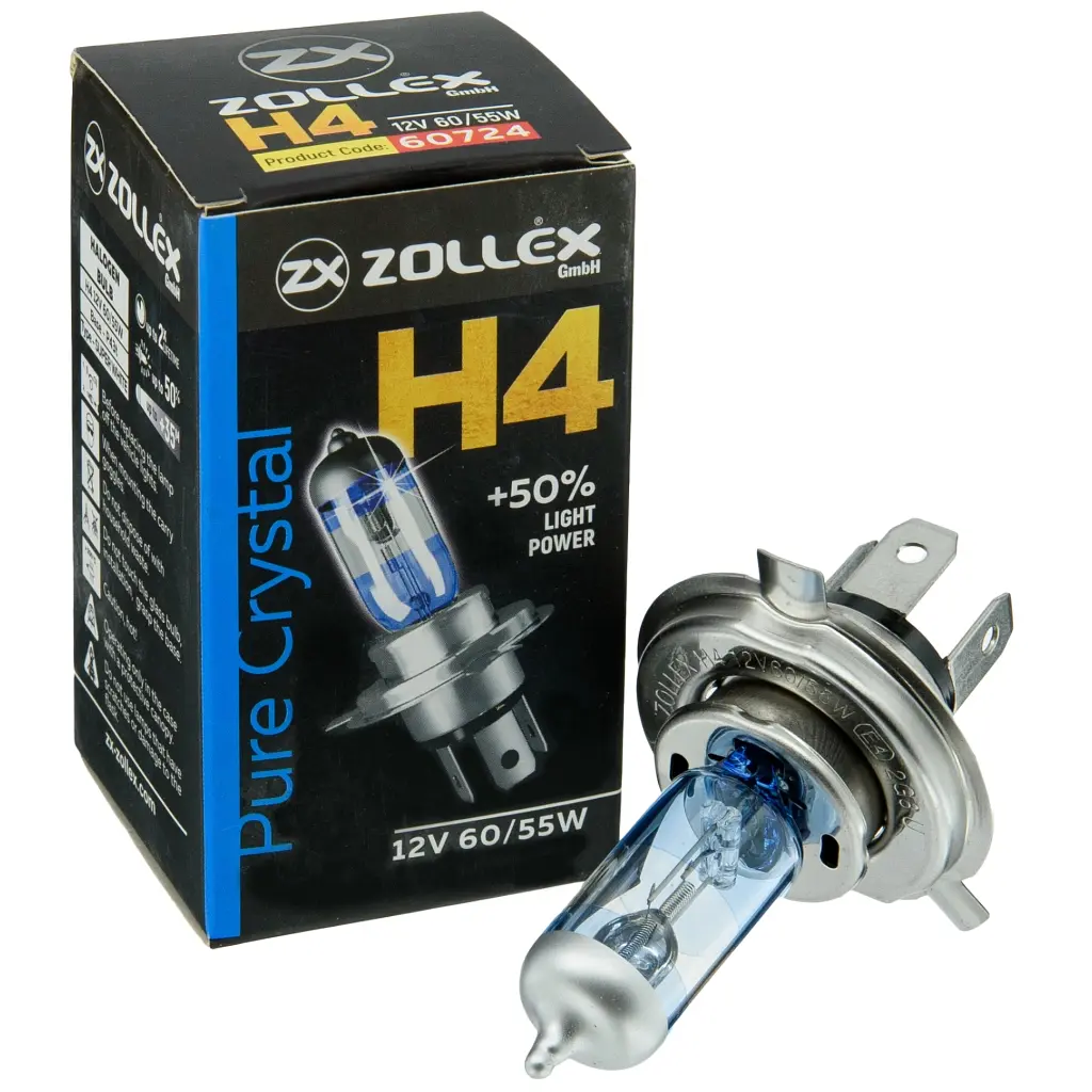 Автолампа Zollex H4 12V 60/55W Pure crystal (2860724) - фото 3