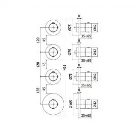 Термостат для душа/ванны Paffoni Modular Box white matt MDE019BO, Белый матовый - фото 4
