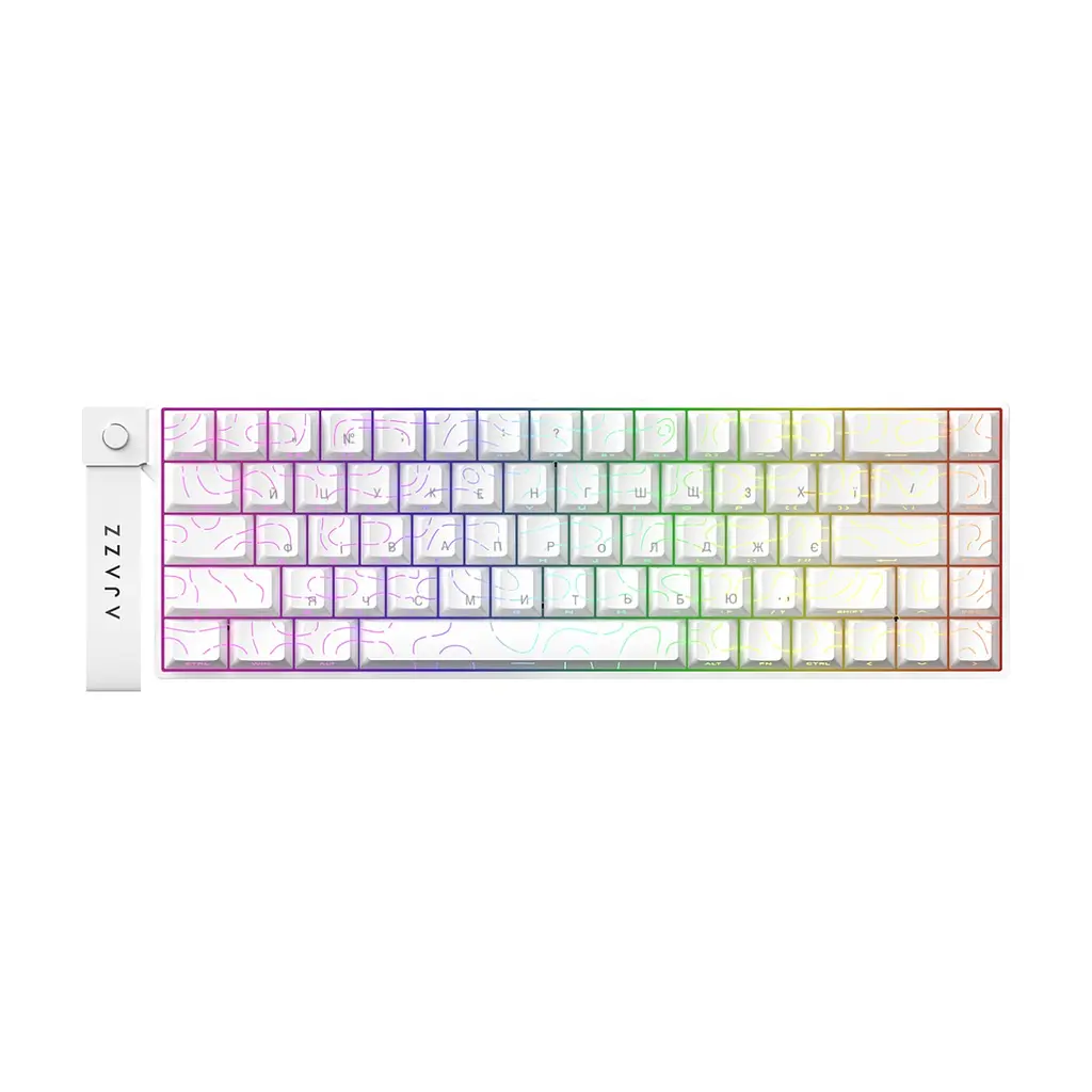 Клавіатура Ajazz AK680 V2 Ice Island Magnetic Switch USB UA White (AK680-V2-I-S-W)