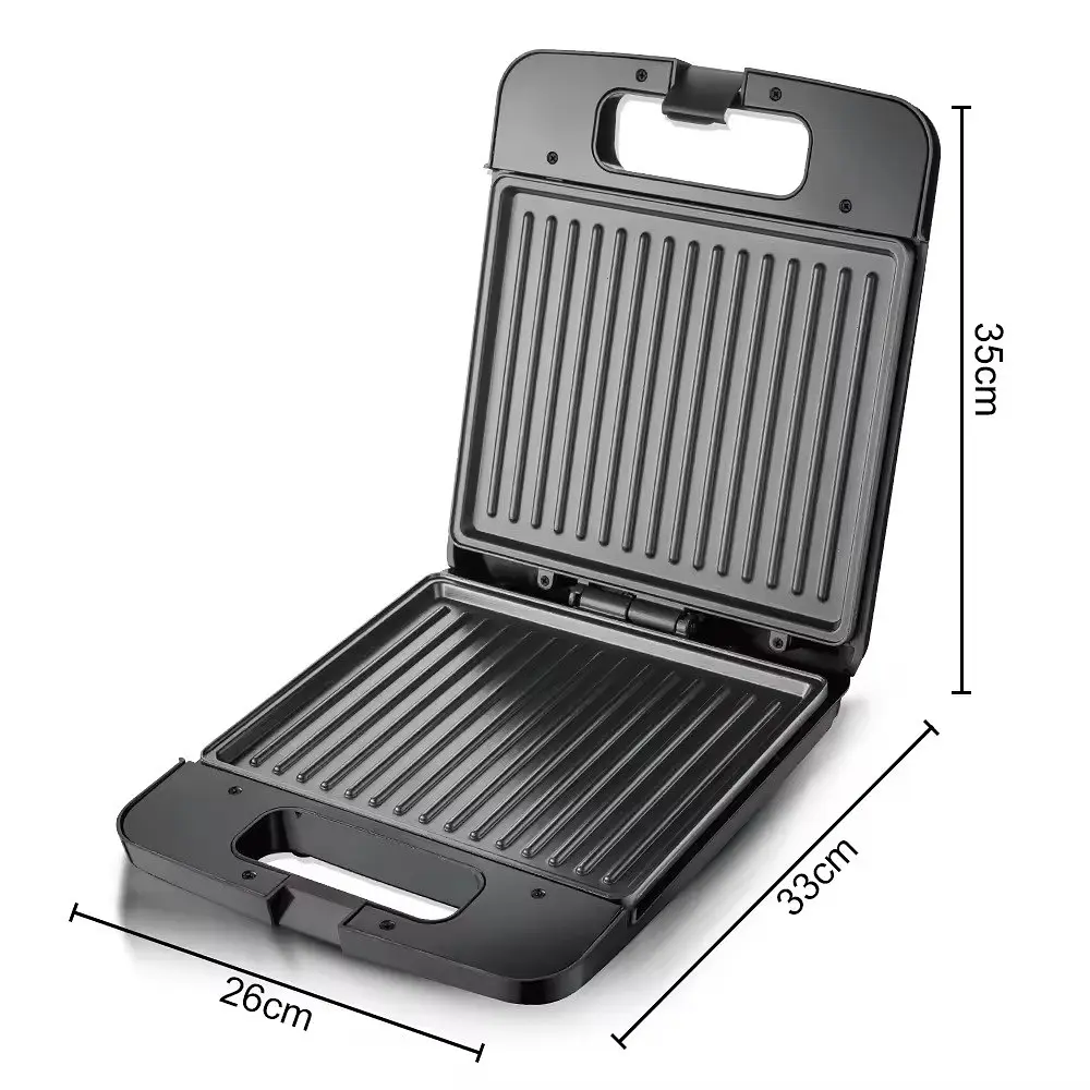 Контактний гриль електричний RAF R.516 з антипригарним покриттям 1400W Grey-Black - фото 5