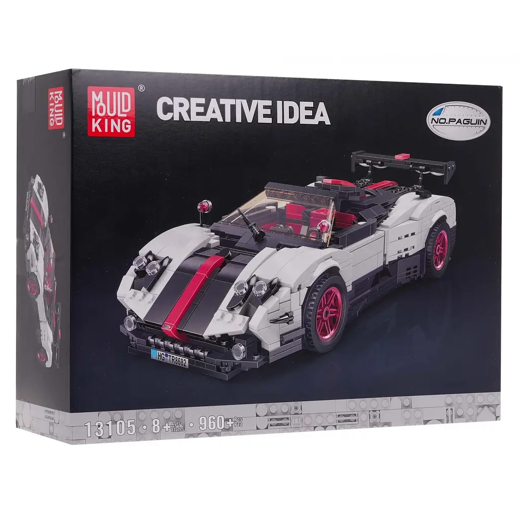 Конструктор детский спортивный автомобиль 960 шт белый - фото 8