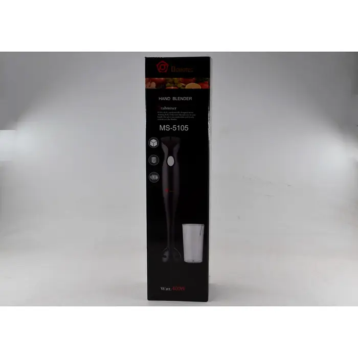 Ручний занурювальний блендер з чашею чорний Domotec MS-5105 400 Вт - фото 4