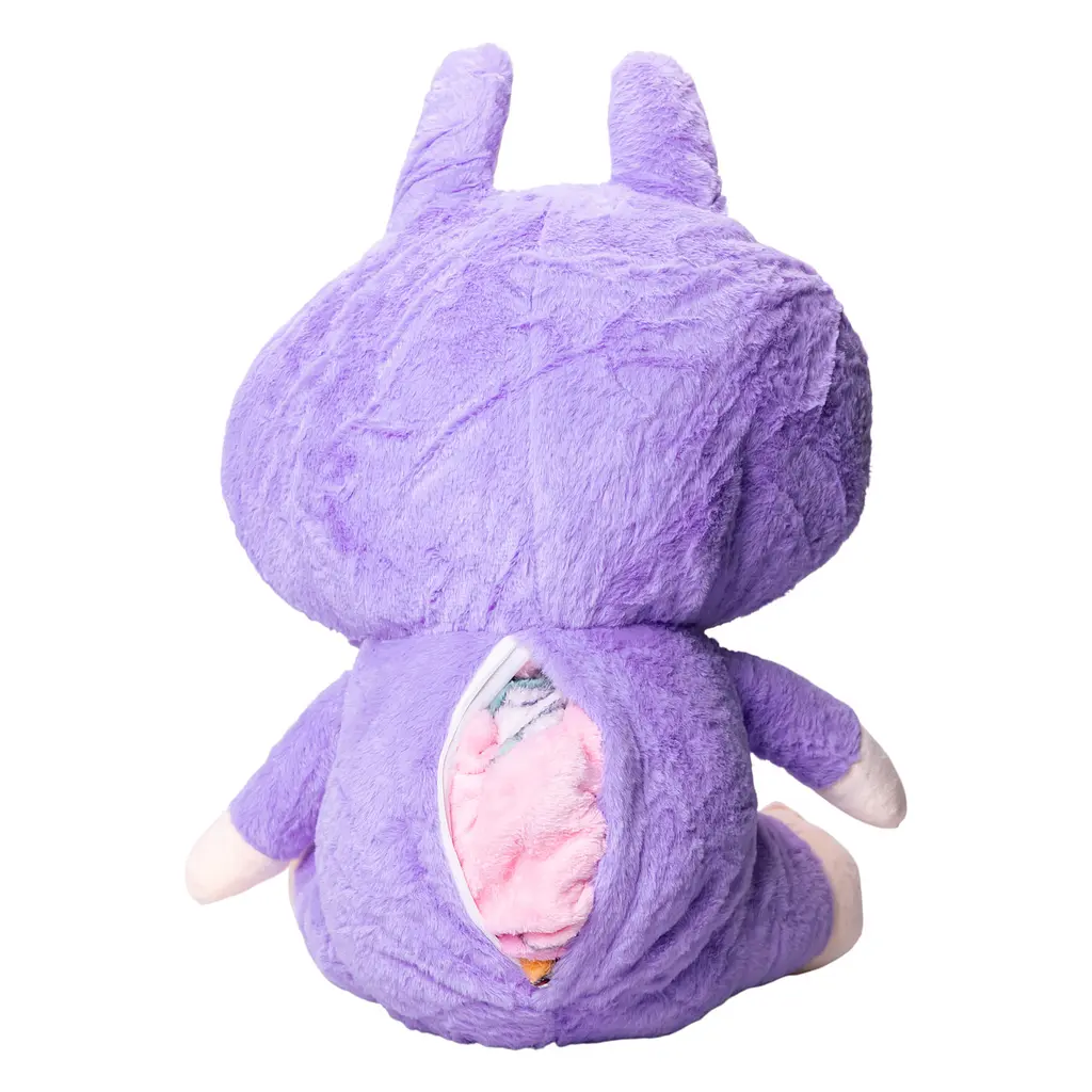 Мягкая игрушка-плед и подушка 3 в 1 Лабубу 50 см Сиреневый Colorful Home LAB2V - фото 7