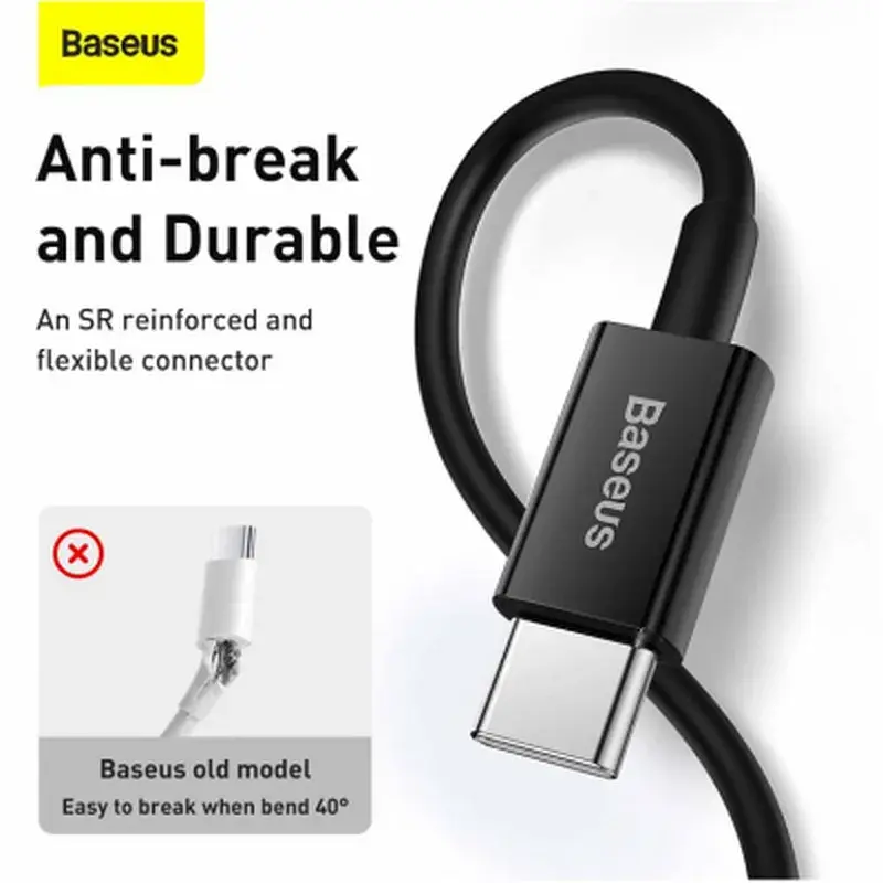 Дата кабель USB-C to Lightning 1.0m 20W Superior Series Black Baseus (CATLYS-A01) - фото 7