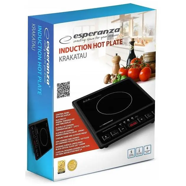 Настільна індукційна плита Esperanza Krakatau EKH011 одноконфоркова плита 2000 Вт - фото 7