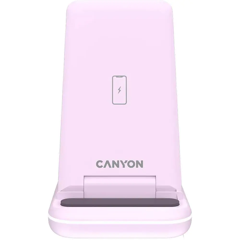 Зарядное устройство Canyon WS-304 3 в 1 QI Iced Pink (CNS-WCS304IP) - фото 5